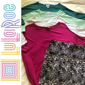 Lularoe Bundle. 4 shirts + 1 skirt